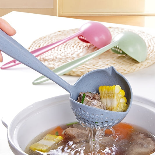 2 in 1 Long Handle Soup Spoon